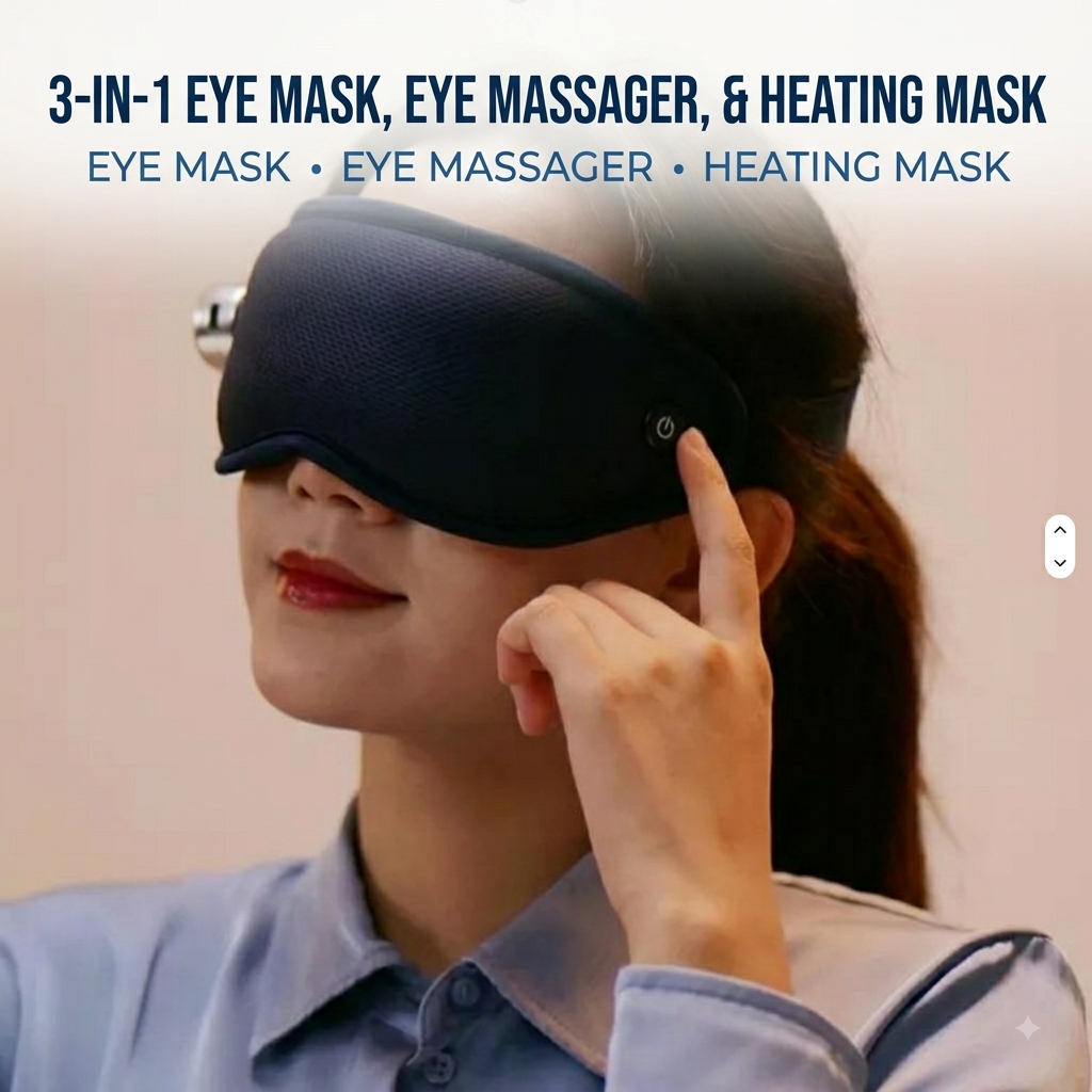 3IN1 EYEMASK,EYE MASSAGER AND EYE HEAT & NORMAL EYE MASK