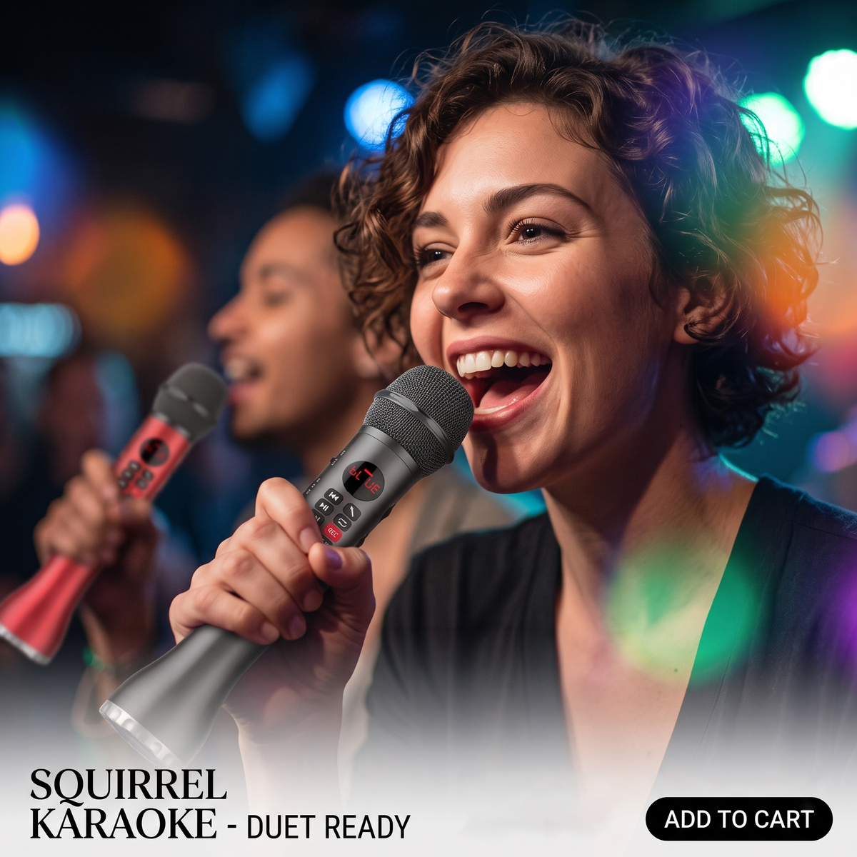 SQUIRREL Rechargeable Wireless Karaoke Microphone