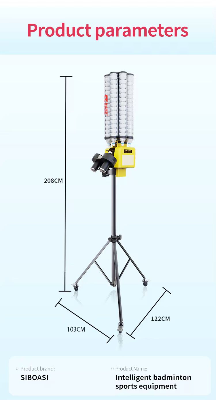 SIBOASI B7 pro Badminton Training Machine with battery Badminton Shuttles Feeding Machine Training with APP Control